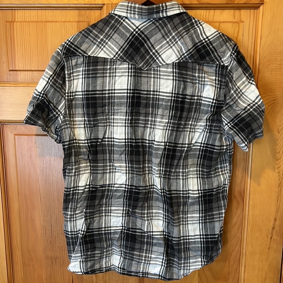 Lucky Brand size large western style snap button short sleeve shirt - Picture 4 of 4